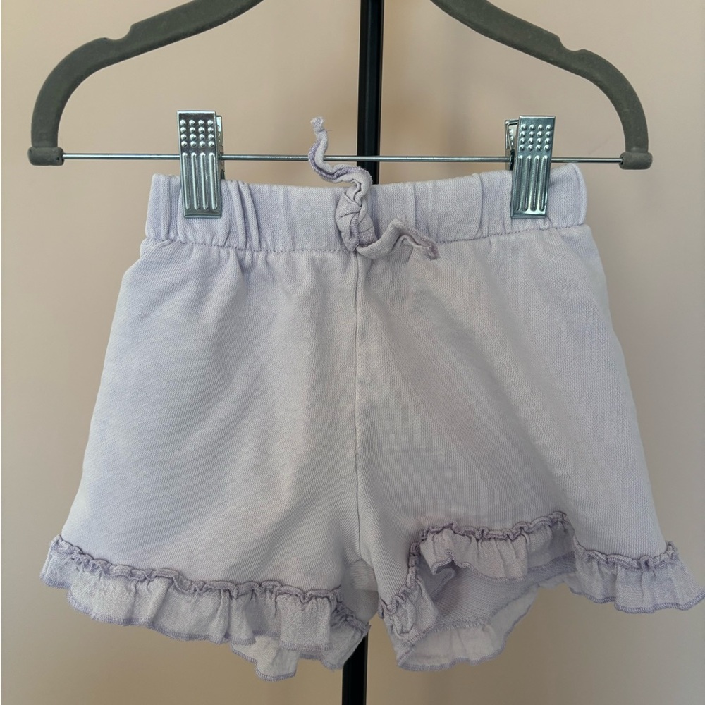 Zara Light Purple Ruffle SweatShorts Size 4